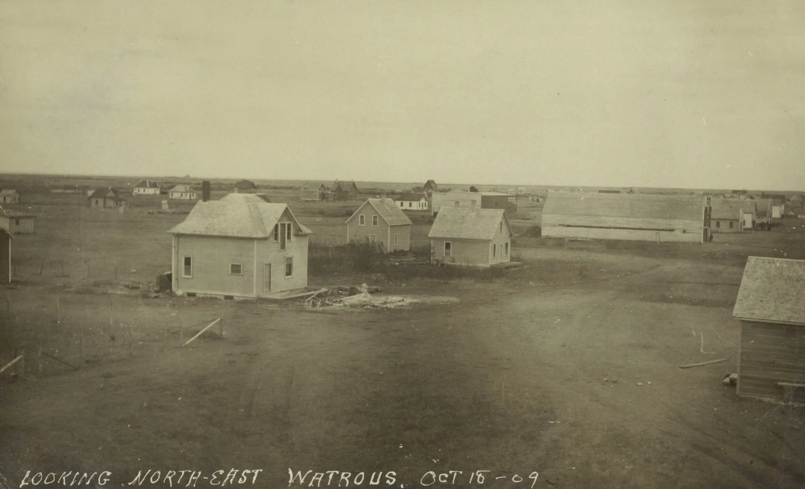 Looking north-east over early Watrous